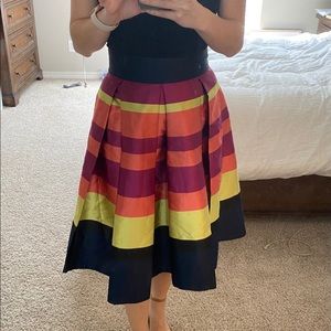 Anthropologie striped midi skirt